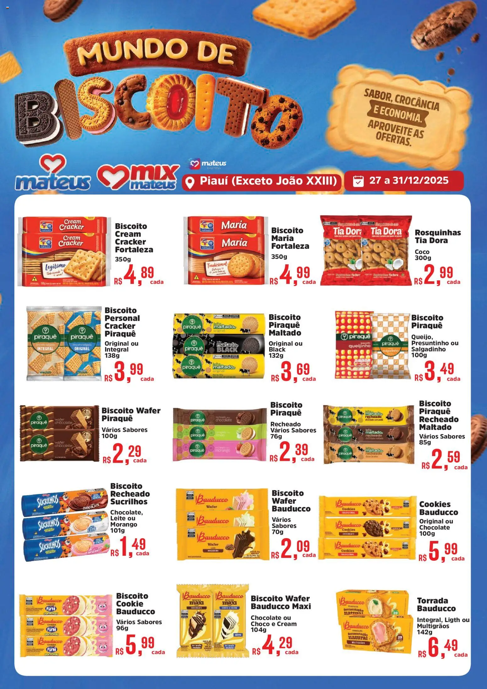 Pré-Visualização do folheto "Ofertas Festival do Biscoito" da loja Mateus válido a partir de 27/01/2026