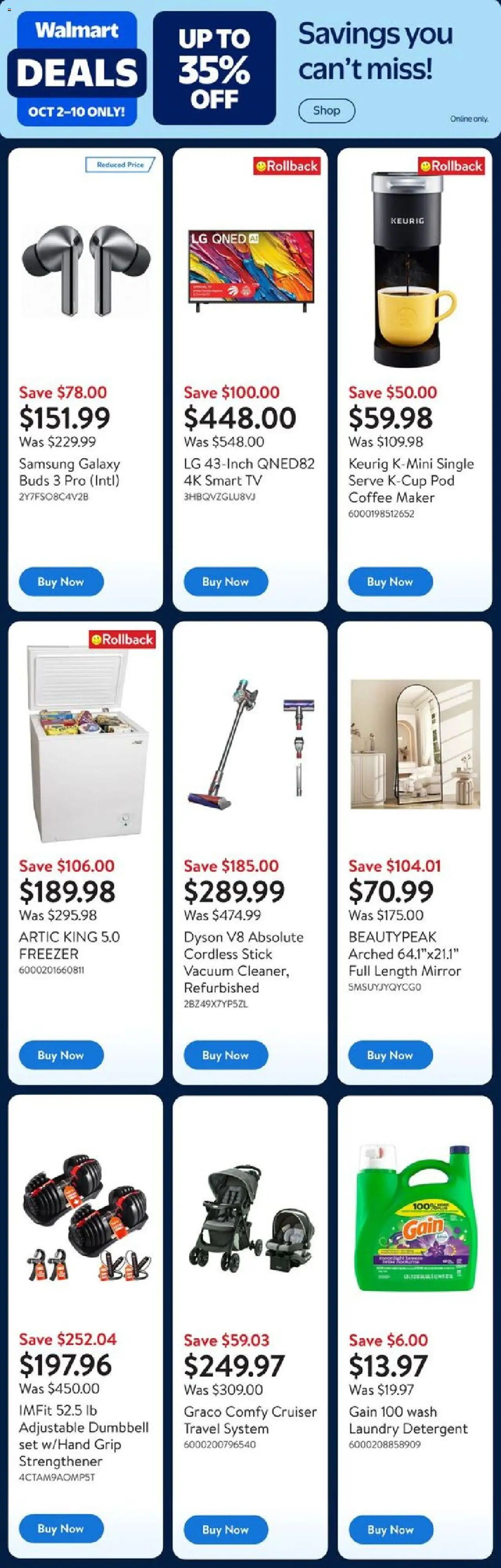 Walmart flyer valid from Oct 02, 2025 - page number 1