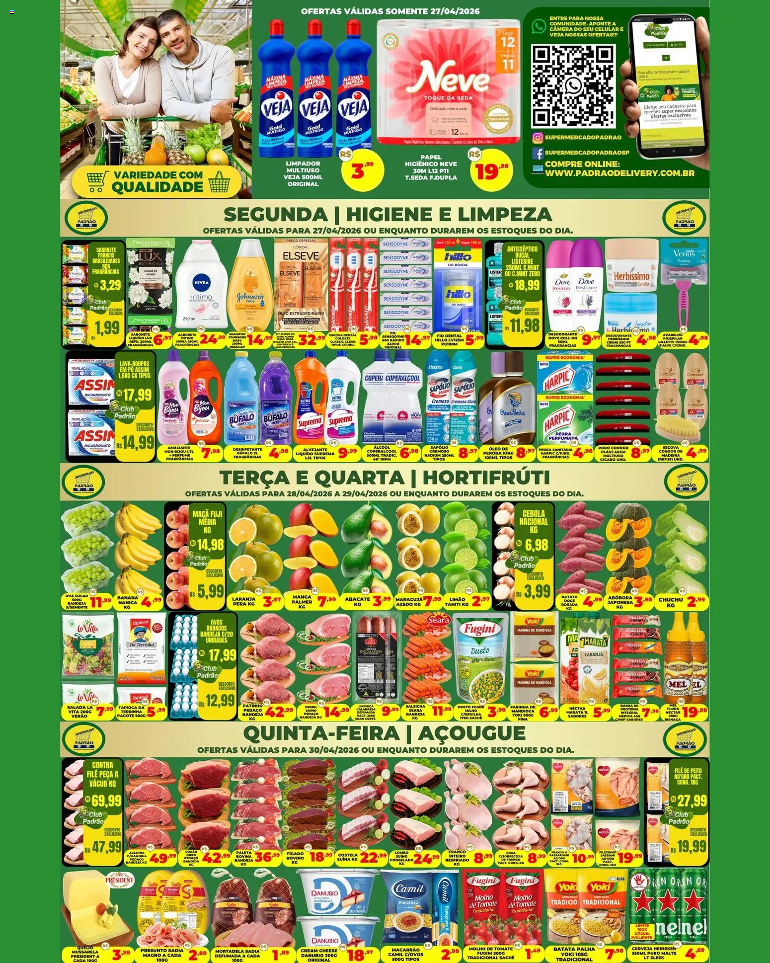 Pré-Visualização do folheto "Supermercado Padrão - Ofertas da semana" da loja Supermercado Padrão válido a partir de 27/04/2026