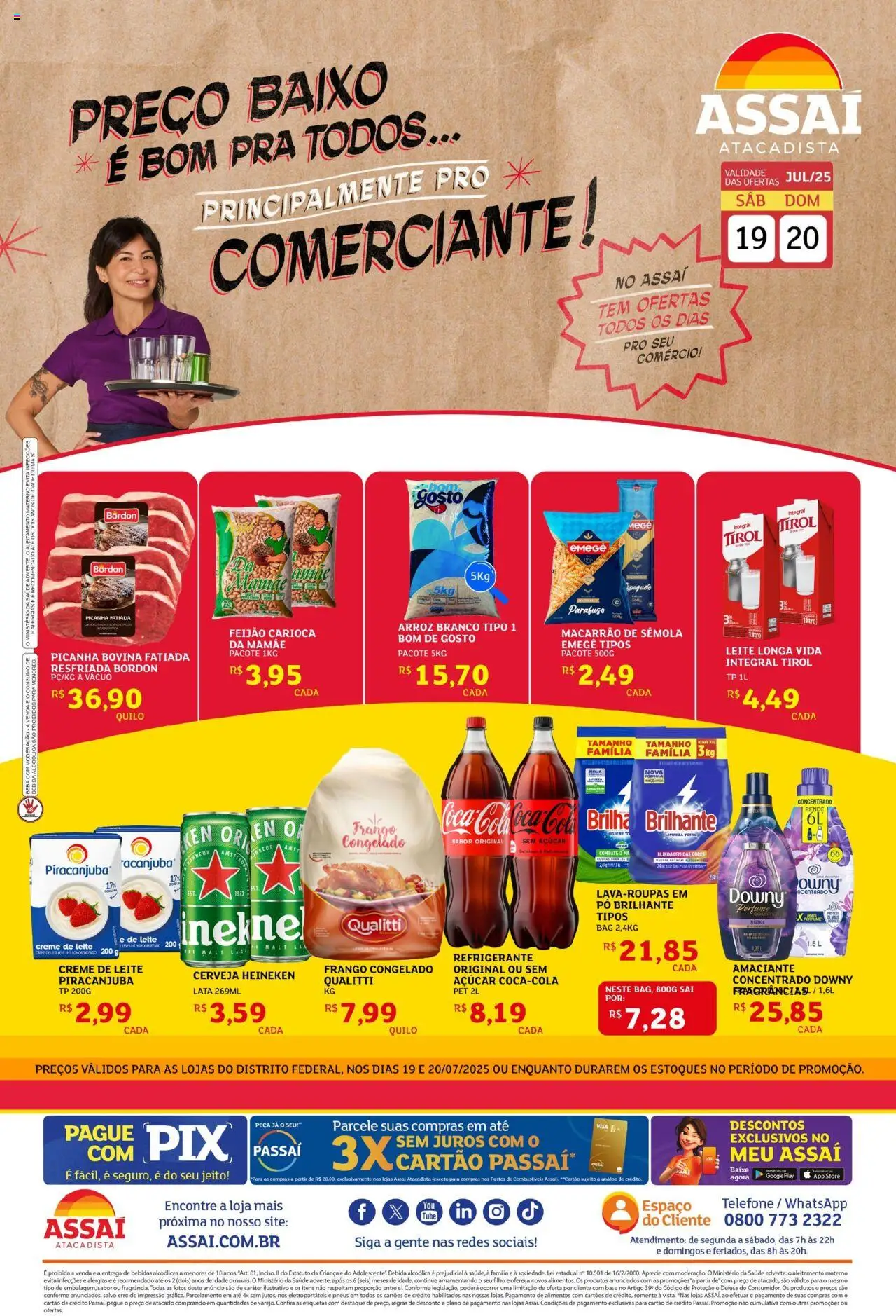 Assaí Atacadista folheto "Encarte - DF" válido a partir de 19/07/2025 - número de página 1