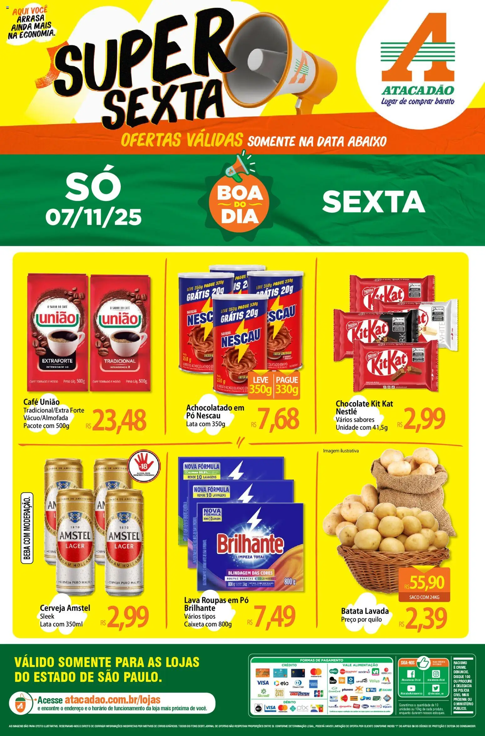 Pré-Visualização do folheto "Ofertas - SP" da loja Atacadão válido a partir de 07/11/2025