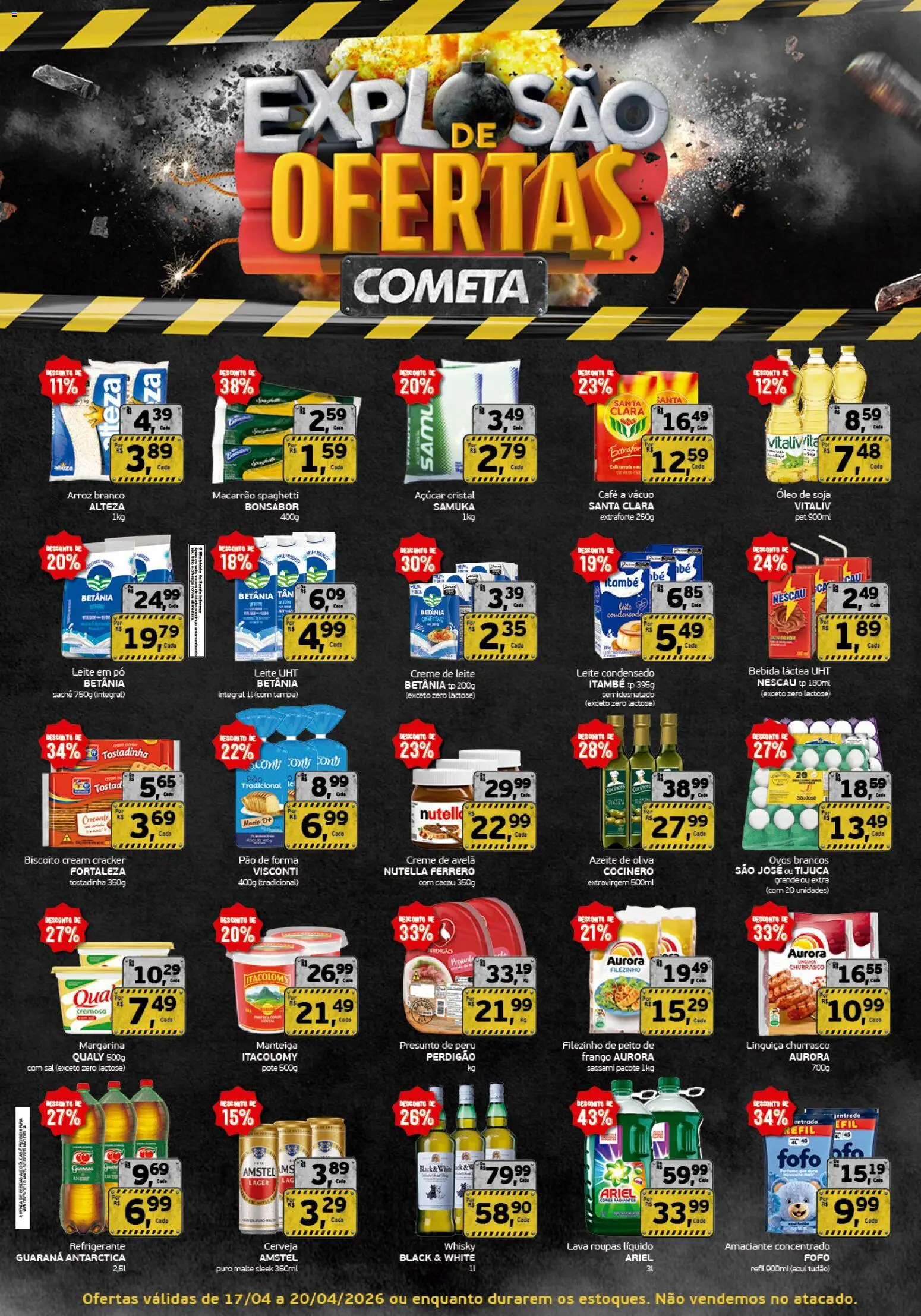 Pré-Visualização do folheto "Cometa Supermercados ofertas Explosão" da loja Cometa Supermercados válido a partir de 17/04/2026