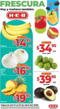 Vista previa las ofertas de la tienda H-E-B - H-E-B folleto Fruta y venduras desde el 21/04/2026 