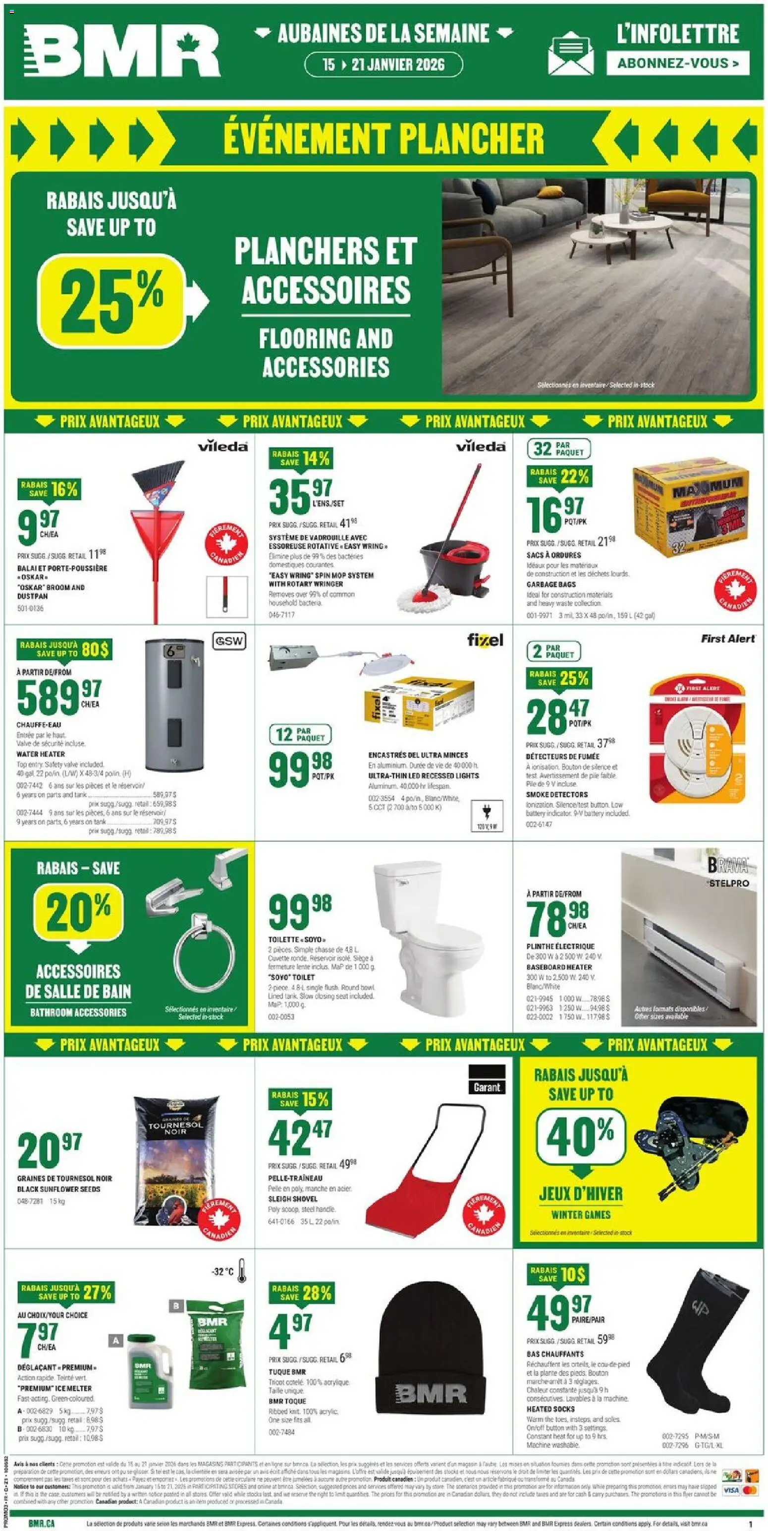 Preview of leaflet Weekly flyer / circulaire from shop BMR is valid from Jan 15, 2026