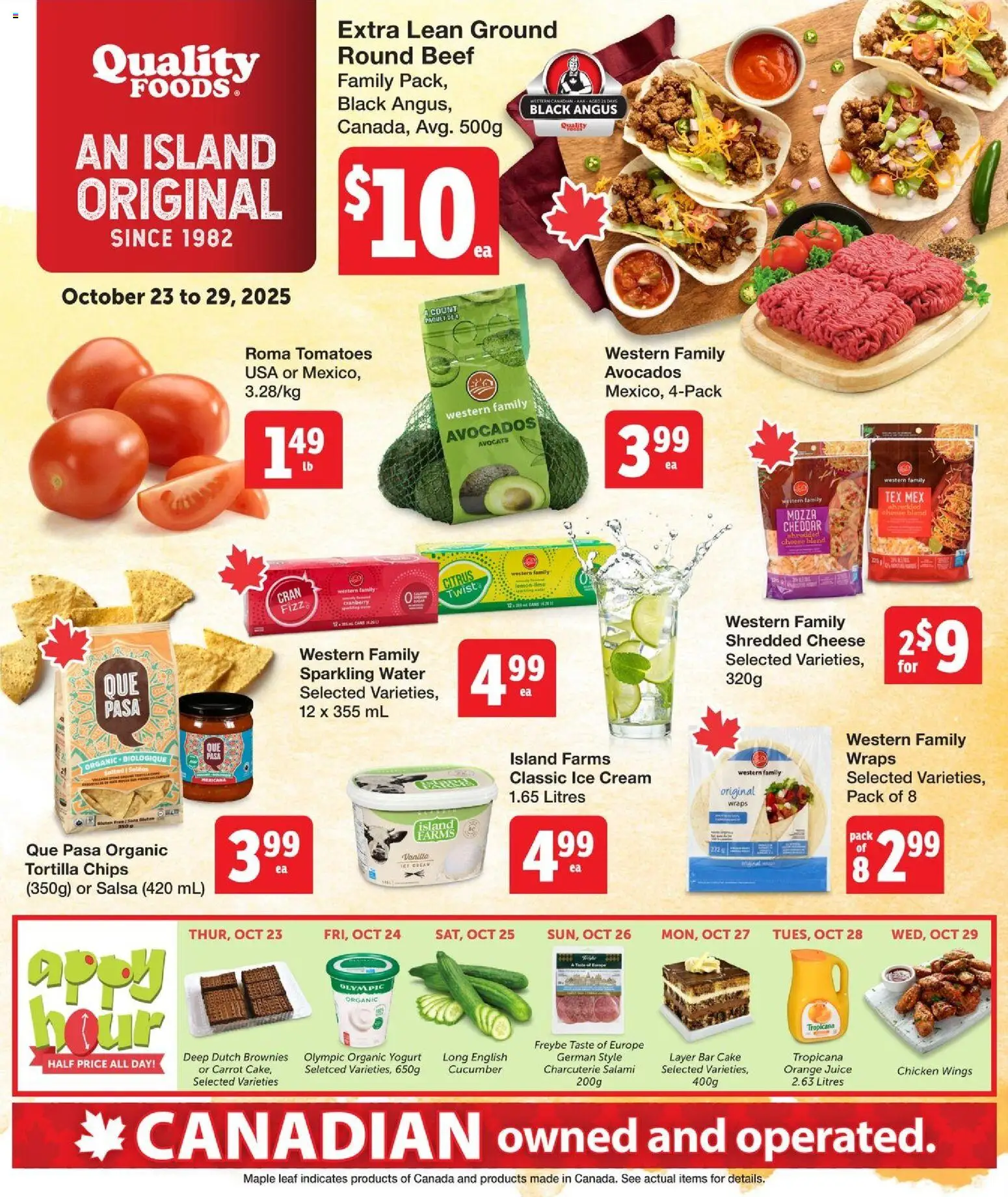 Quality Foods flyer valid from Oct 23, 2025 - page number 1
