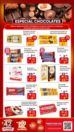 Pré-Visualização do folheto "Ofertas Especial Chocolates" da loja Semar Supermercado válido a partir de 27/09/2025