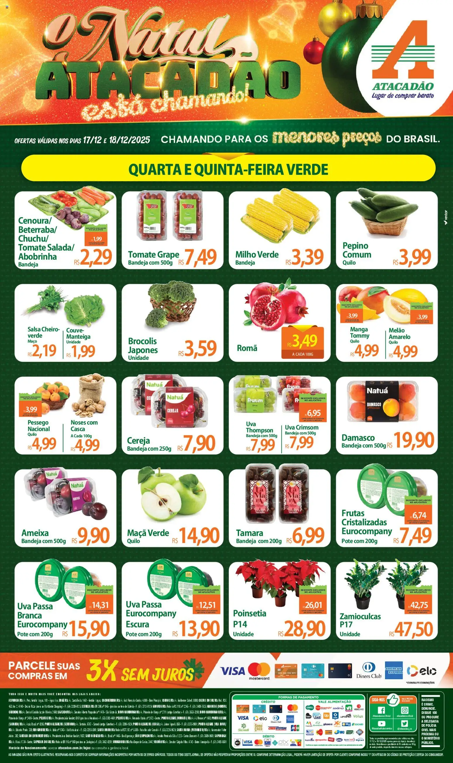 Pré-Visualização do folheto "Ofertas - RS" da loja Atacadão válido a partir de 17/12/2025