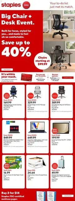 Preview of leaflet Weekly flyer / circulaire from shop Staples is valid from Oct 24, 2025