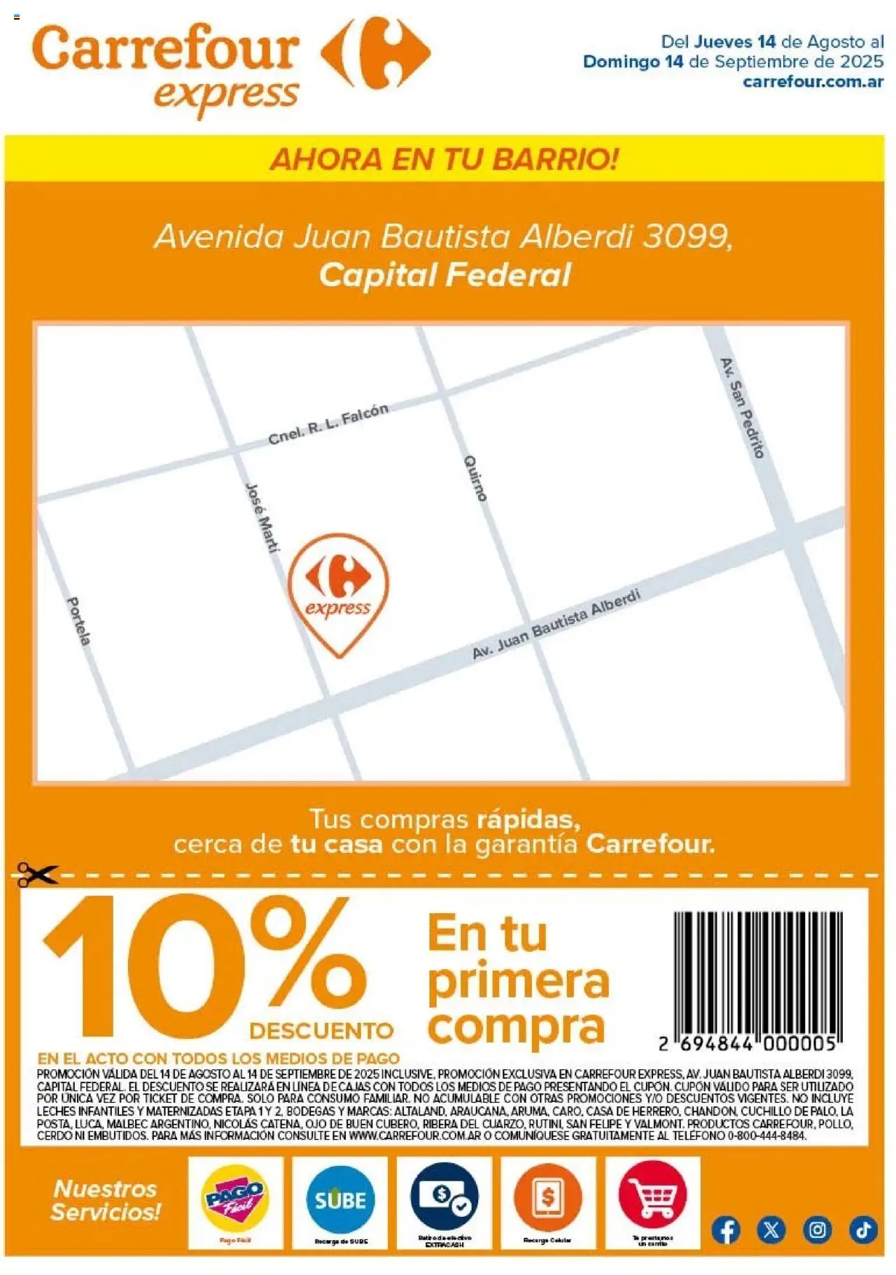 Carrefour Ofertas Express del 14/08/2025 >> Catálogo