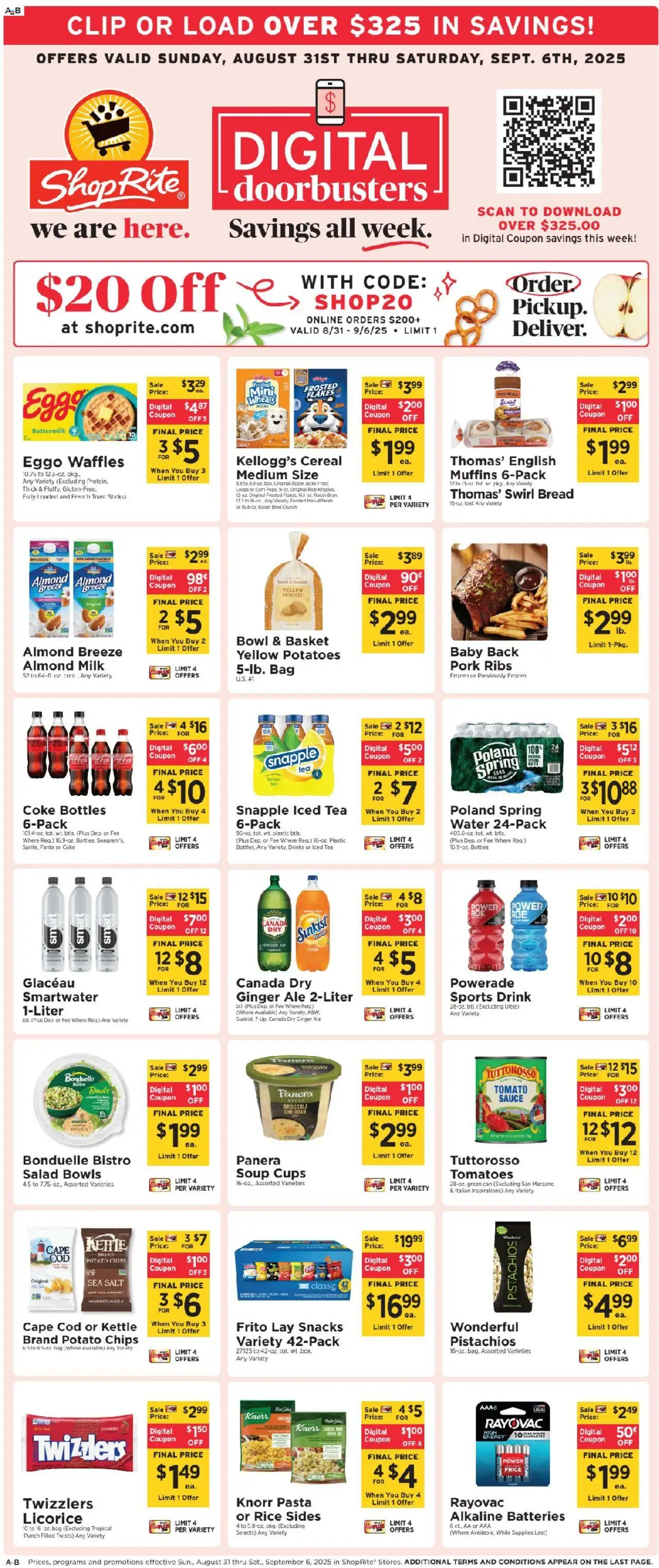 ShopRite Circular from 08/28/2025 >> Weekly Ad, flyer - Page number 1