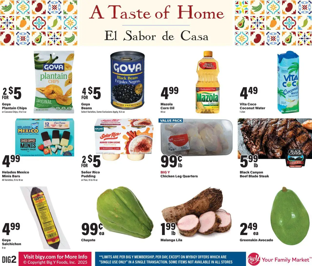 Big Y A Taste of Home from 08/07/2025 - Flyer - Page number 1