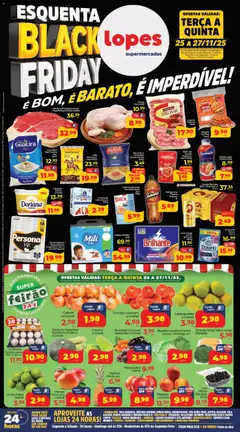 Pré-Visualização do folheto "Black Friday" da loja Lopes Supermercados válido a partir de 25/11/2025 | Página: 1