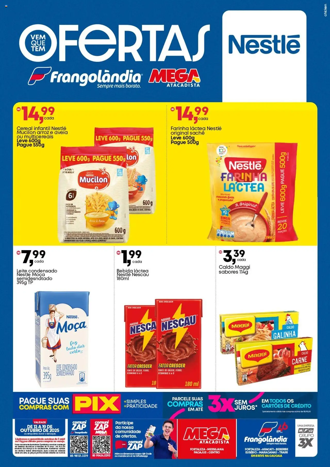 Frangolândia folheto "Ofertas Nestlé" válido a partir de 13/10/2025 - número de página 1