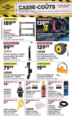 Un aperçu du dépliant Casse-Coûts du magasin Princess Auto est valide à partir 1 nov. 2025