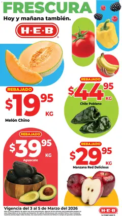 Vista previa las ofertas de la tienda H-E-B - H-E-B folleto Frutas y venduras desde el 03/03/2026 