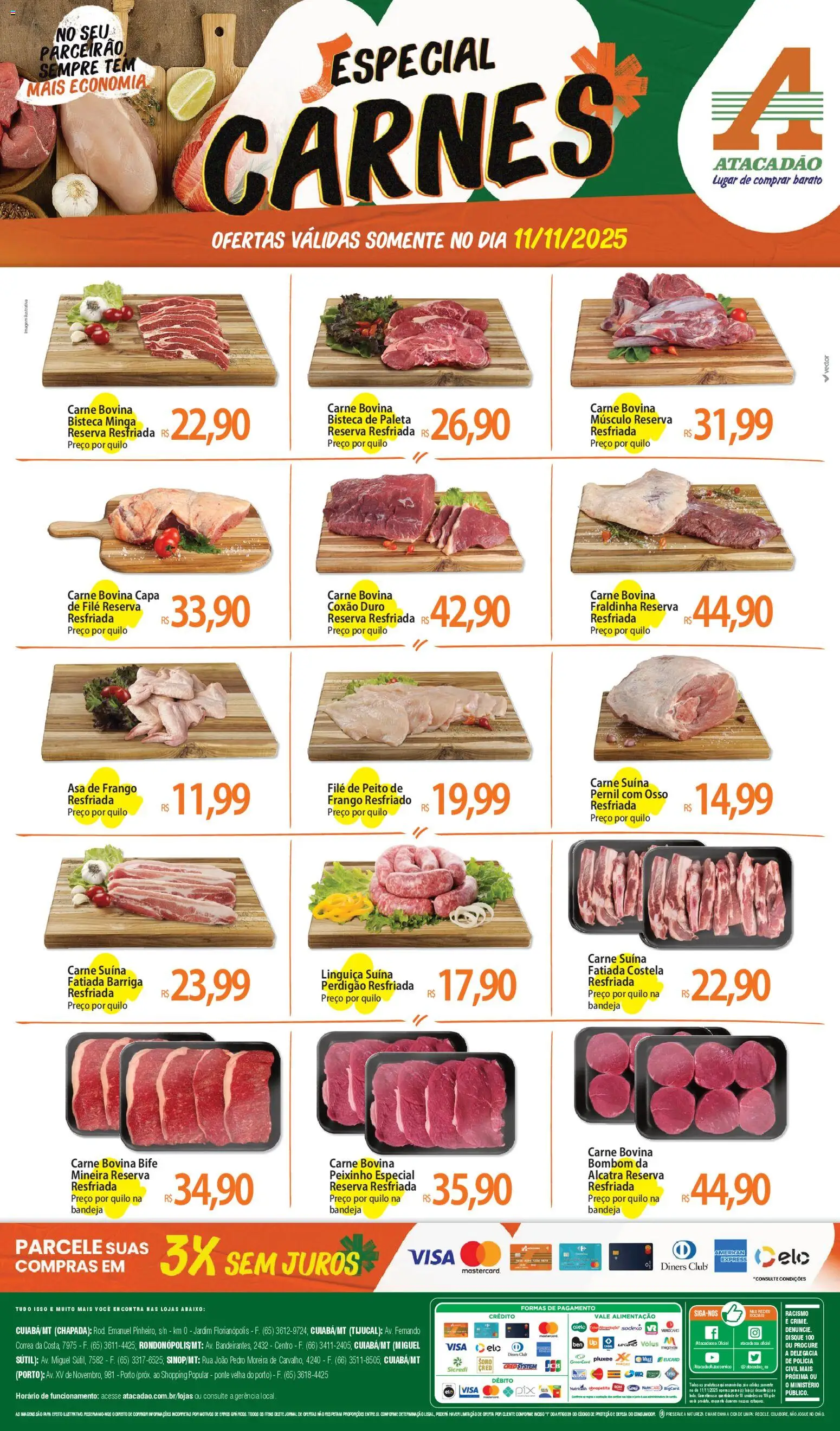 Pré-Visualização do folheto "Ofertas - MT" da loja Atacadão válido a partir de 11/11/2025