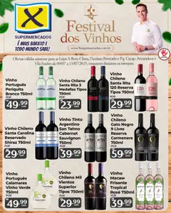 Pré-Visualização do folheto "Ofertas Festival dos Vinhos" da loja X Supermercados válido a partir de 09/07/2025