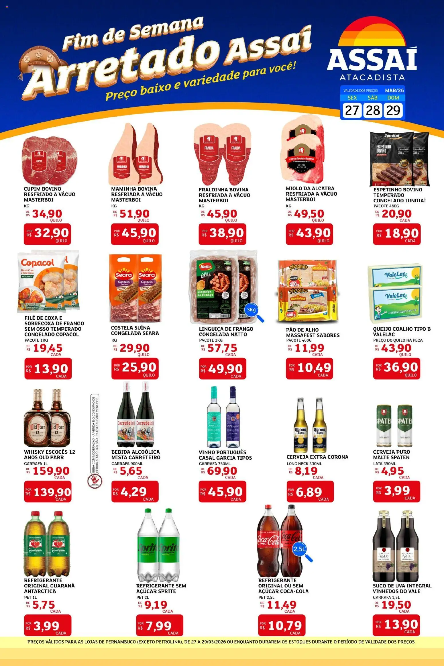 Pré-Visualização do folheto "Assaí Atacadista ofertas - PE" da loja Assaí Atacadista válido a partir de 27/03/2026