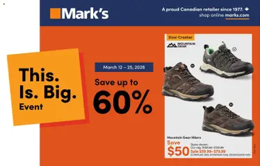 Preview of leaflet Mark's weekly flyer / circulaire from shop Mark's is valid from Mar 12, 2026