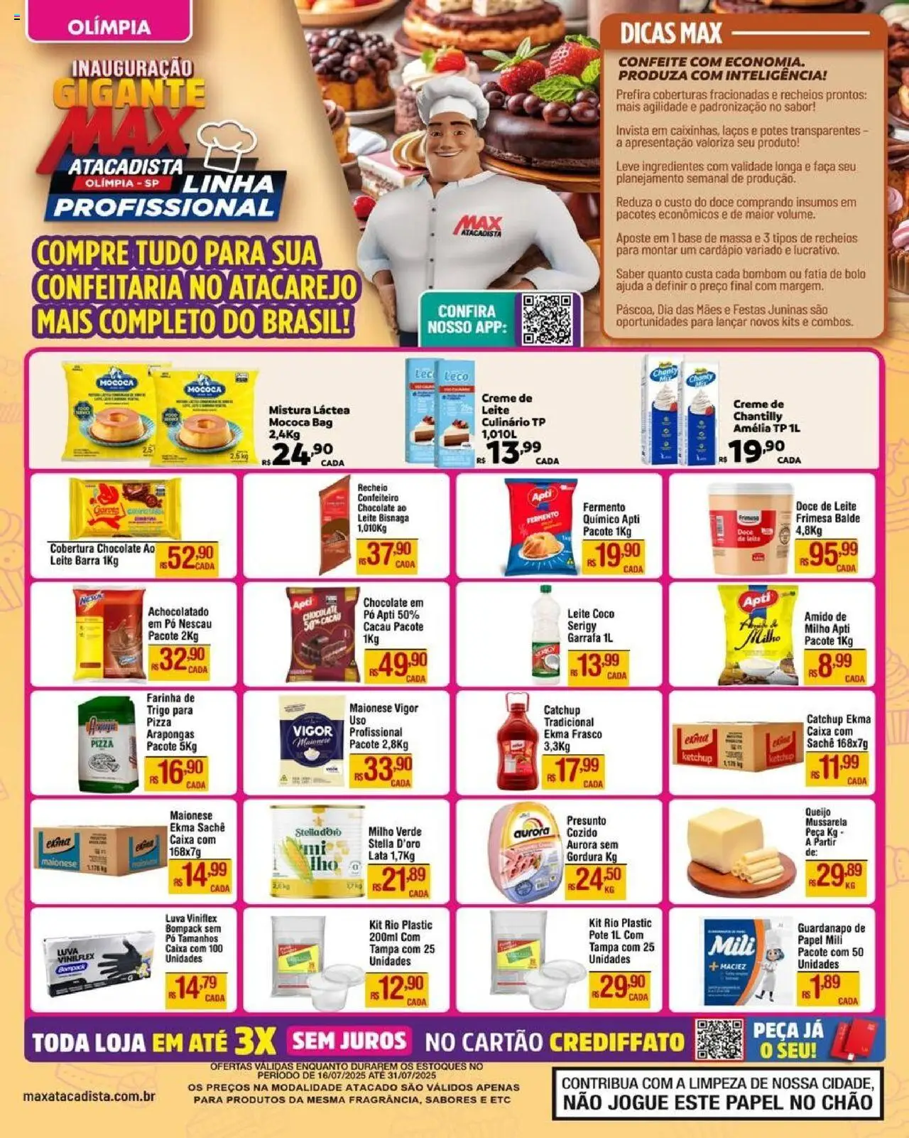 Max Atacadista folheto "Ofertas Linha Profissional" válido a partir de 16/07/2025 - número de página 1