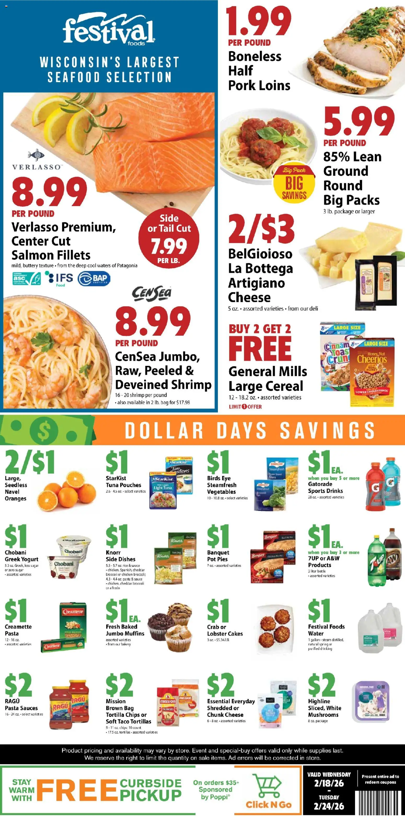 Ad Preview of Festival Foods Weekly Ad from 02/18/2026