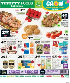 Un aperçu du dépliant Thrifty Foods weekly flyer / circulaire du magasin Thrifty Foods est valide à partir 16 avr. 2026