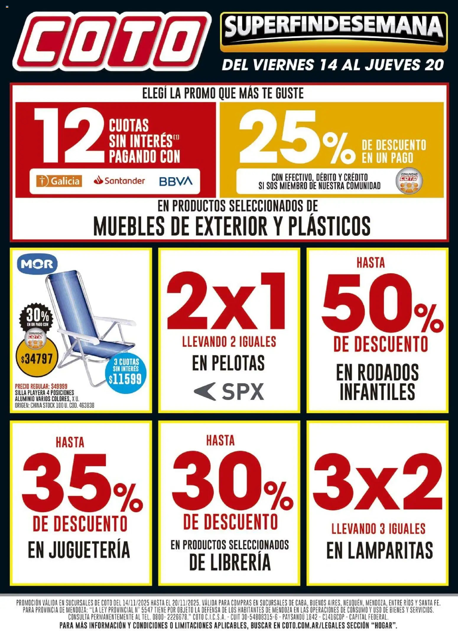 Vista previa del folleto de la tienda Coto válido desde el 14/11/2025 - Té, Silla