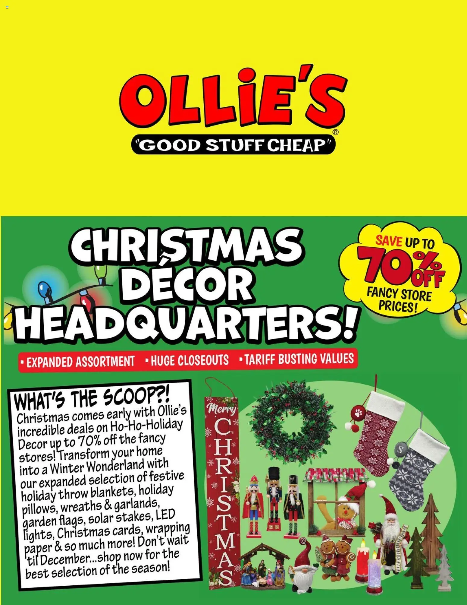 Ollie's Christmas Decor from 10/26/2025 - Flyer - Page number 1