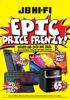 Preview of catalogue JB Hi-Fi Epic Price Frenzy from shop JB Hi-Fi valid 22 Apr 2026