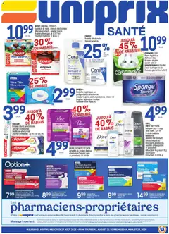 Preview of leaflet Uniprix Sante - QC from shop Uniprix is valid from Aug 21, 2025