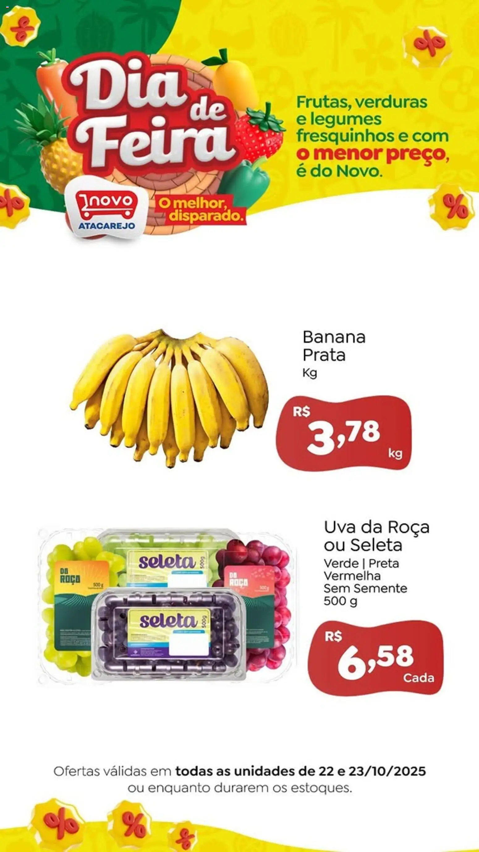 Novo Atacarejo folheto "Ofertas Dia de Feira" válido a partir de 22/10/2025 - número de página 1