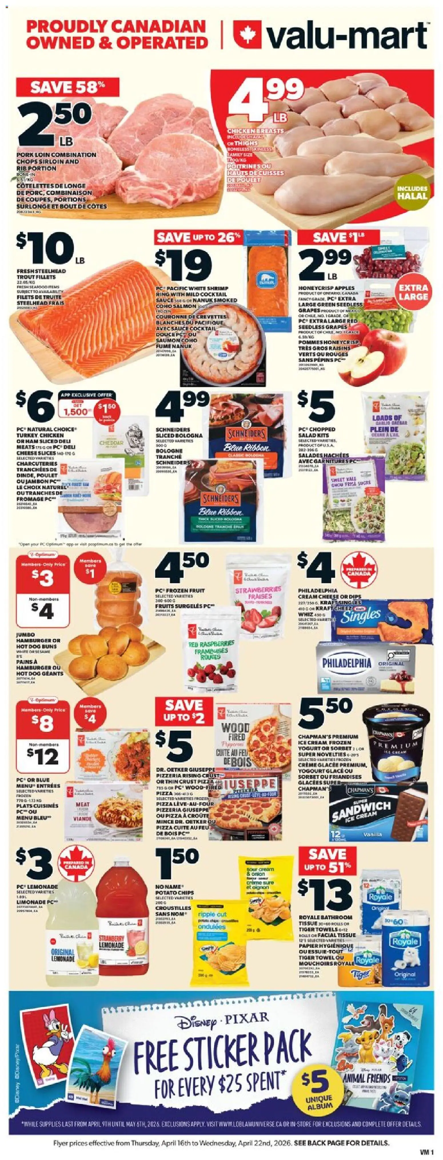 Preview of leaflet Valu Mart weekly flyer from shop Valu Mart is valid from Apr 16, 2026