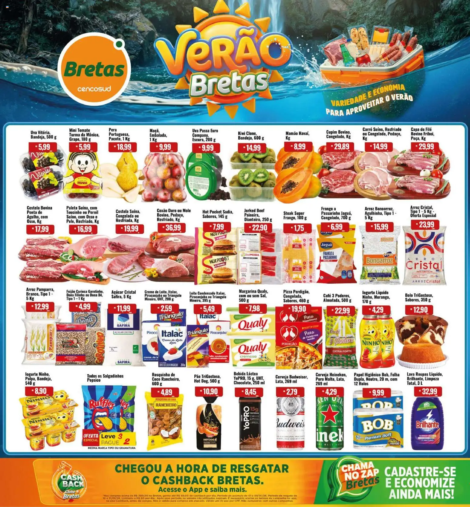 Pré-Visualização do folheto " Ofertas de Verão" da loja Bretas válido a partir de 16/01/2025