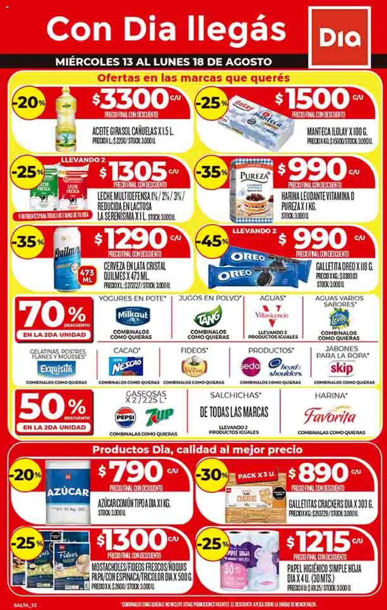 DIA Supermercado Ofertas - Salta y Jujuy del 13/08/2025