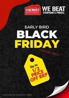 Preview of catalogue Black Friday from shop Chemist Warehouse valid 13/11/2025
