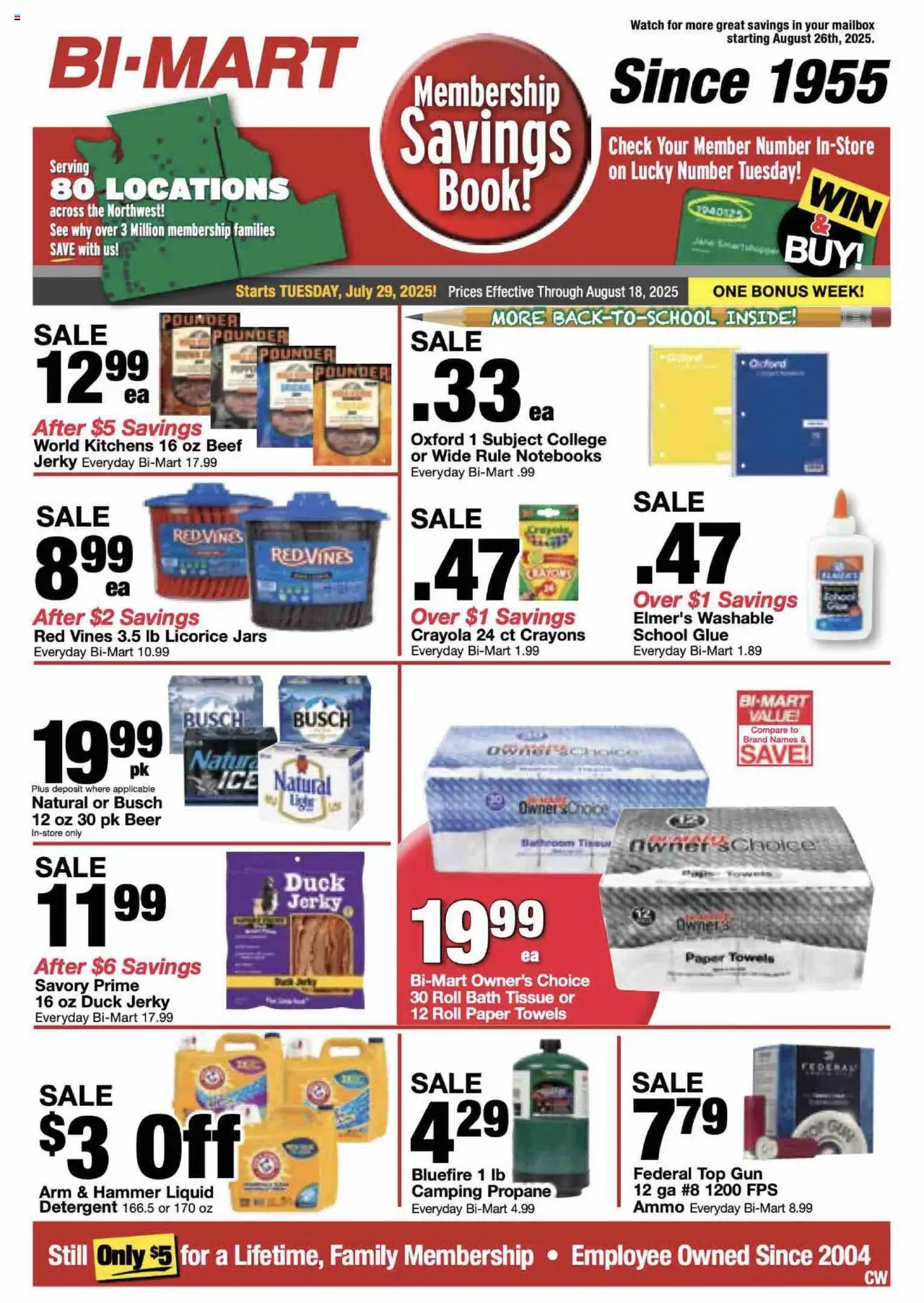 Bi-Mart Weekly Ad from 07/29/2025 - Flyer - Page number 1
