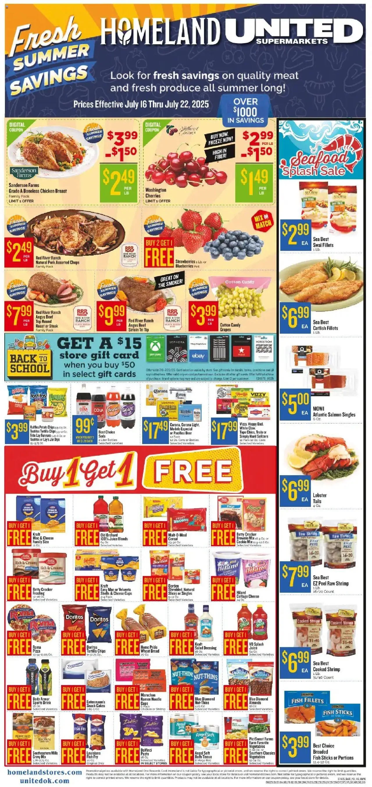 Homeland Weekly Ad from 07/16/2025 - Flyer - Page number 1