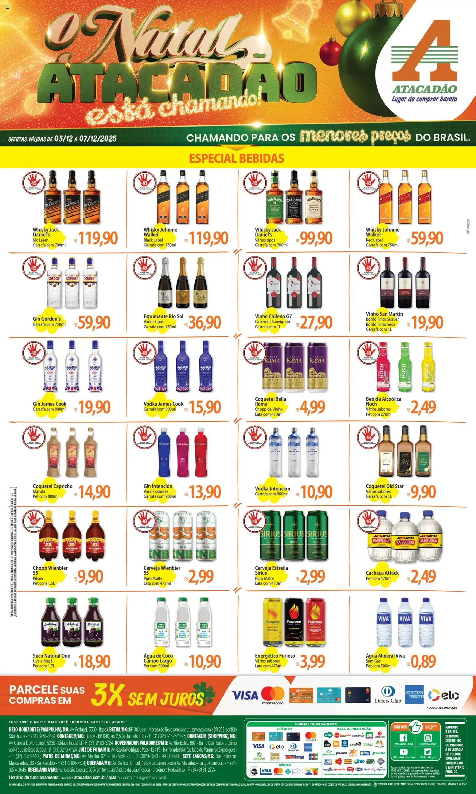 Pré-Visualização do folheto "Ofertas - MG" da loja Atacadão válido a partir de 03/12/2025