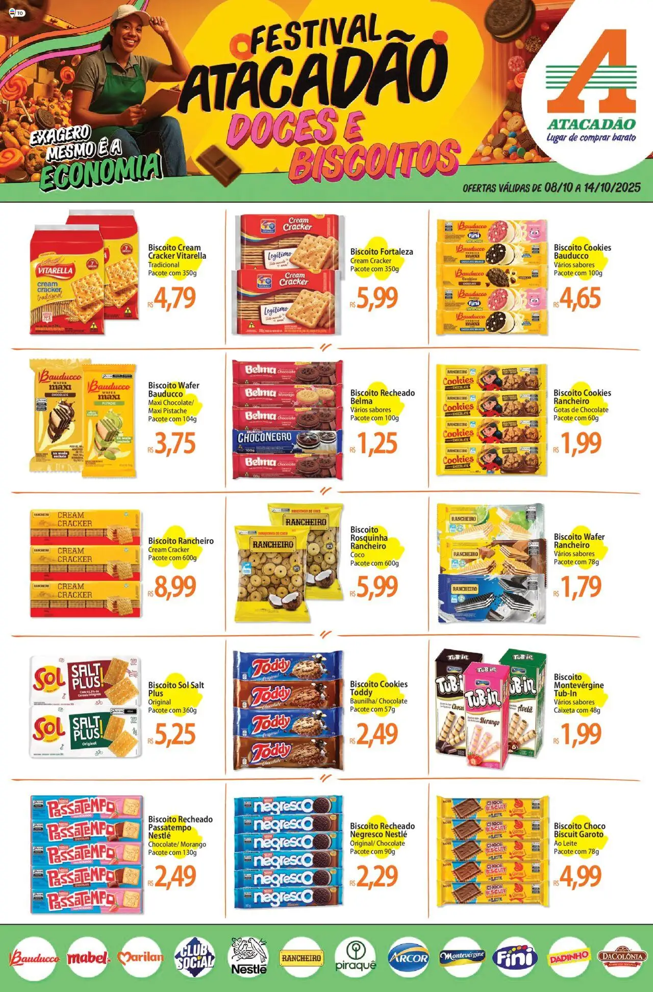 Pré-Visualização do folheto "Ofertas - TO" da loja Atacadão válido a partir de 08/10/2025 - Coco, Chocolate, Pistache, Cookies, Doces, Biscoito, Biscoitos, Avelã