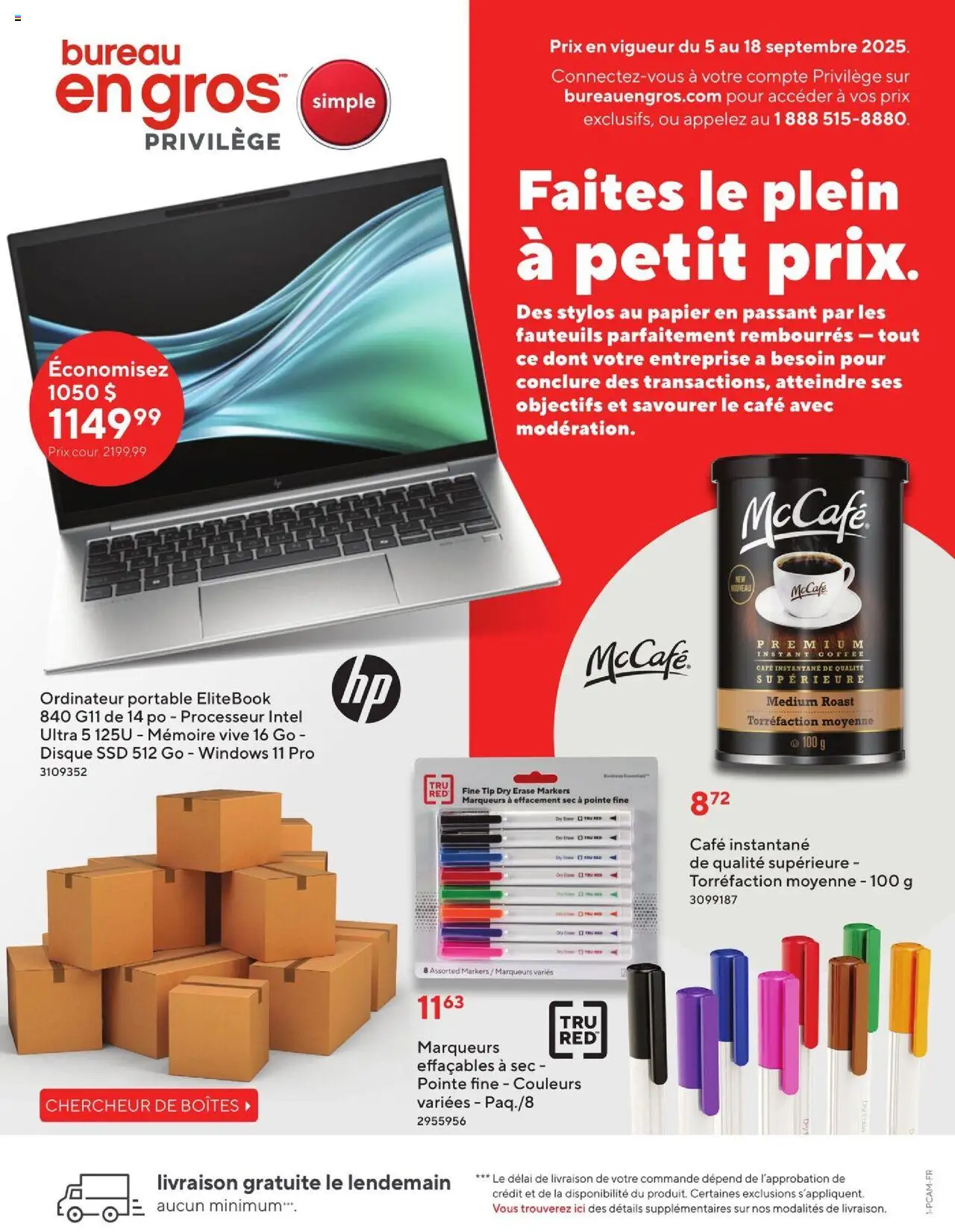 Staples flyer valid from Sep 05, 2025 - page number 1 - Coffee, Roast, Instant coffee