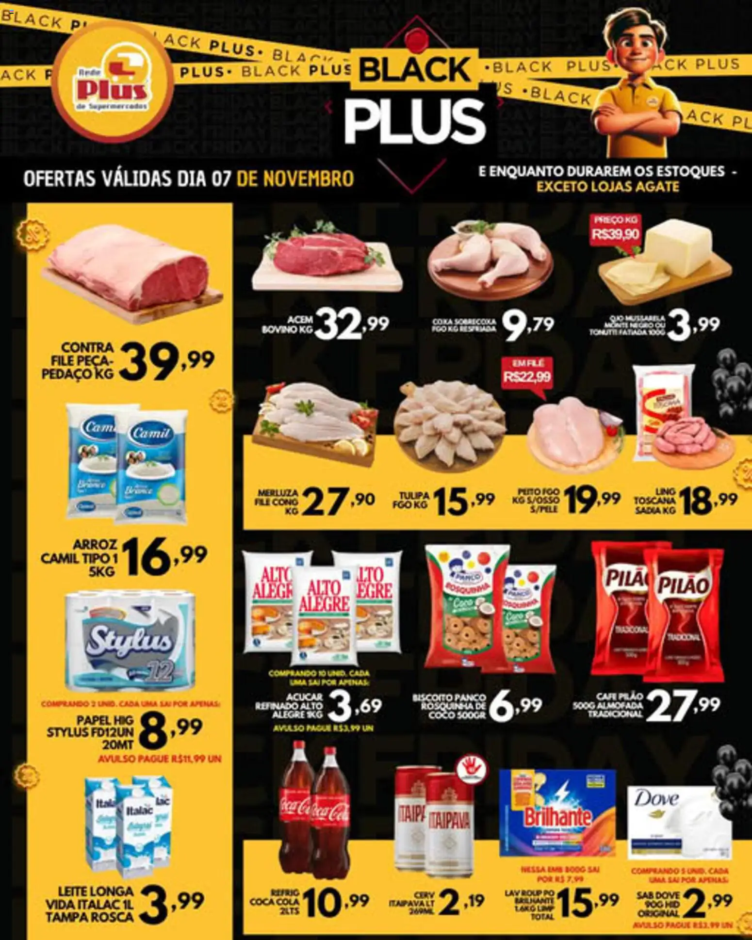 Pré-Visualização do folheto "Black Friday" da loja Rede Plus Supermercados válido a partir de 07/11/2025
