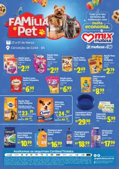 Pré-Visualização do folheto "Ofertas Especial Pet" da loja Mateus válido a partir de 23/02/2026