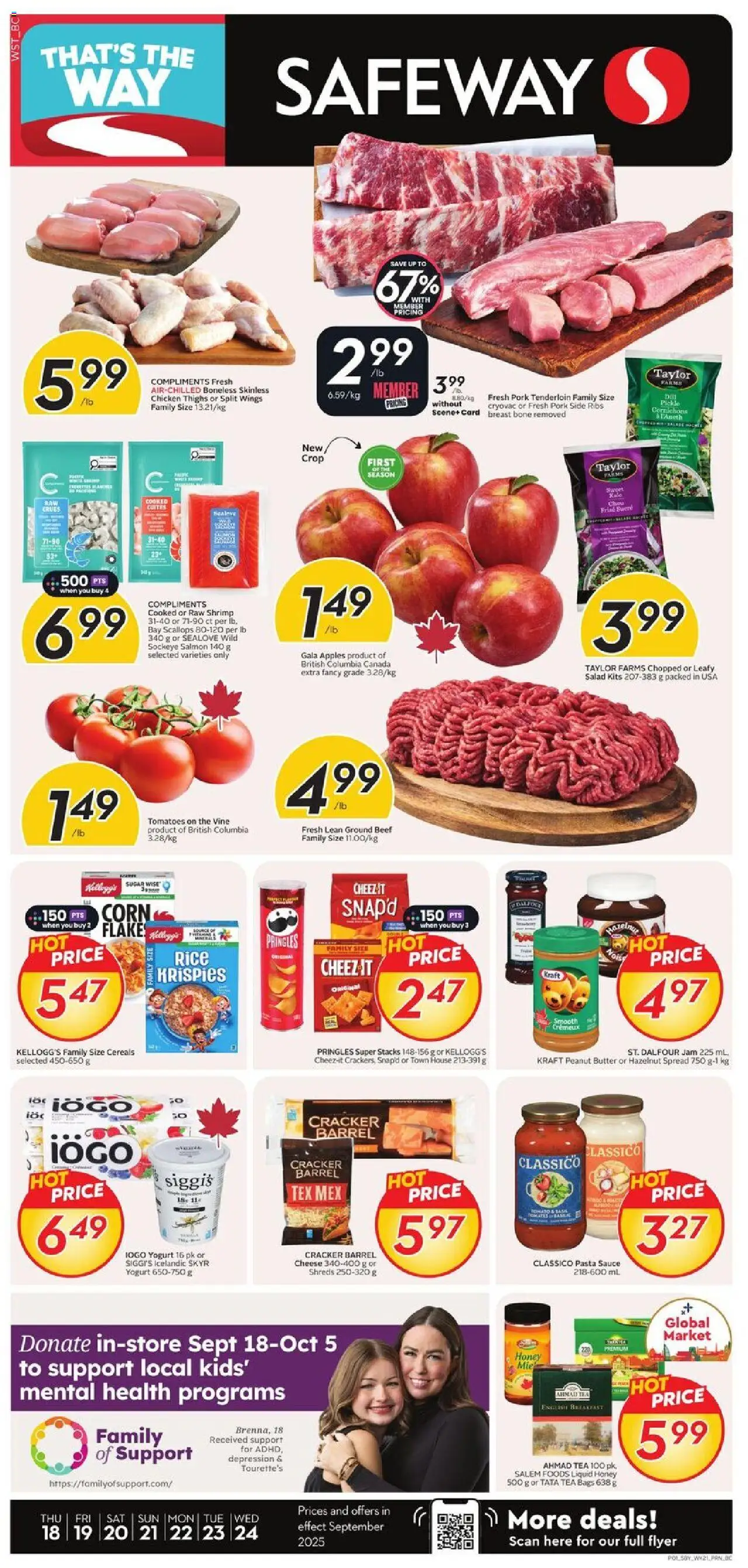 Safeway flyer valid from Sep 18, 2025 - page number 1