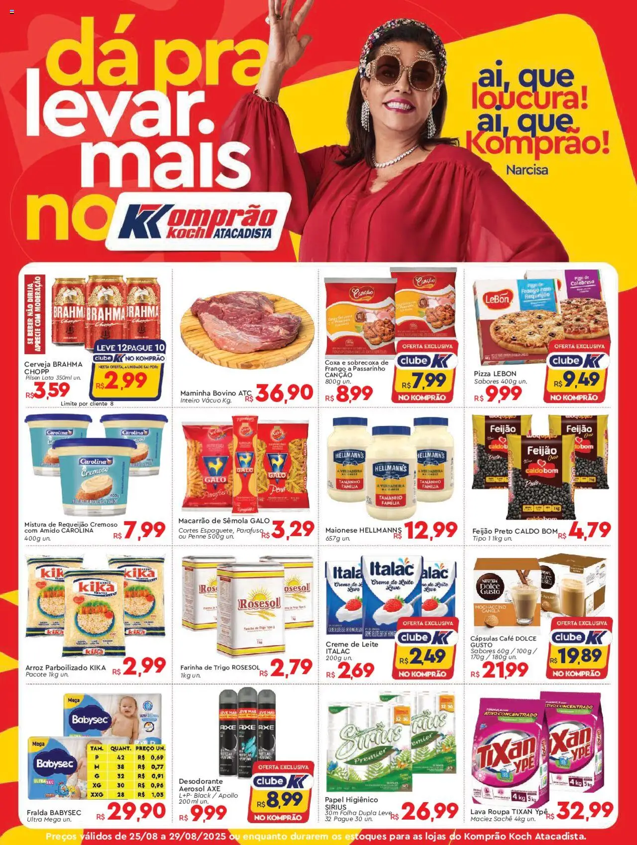 Komprao Atacadista folheto "Ofertas da semana" válido a partir de 25/08/2025 - número de página 1 - Arroz, Feijão, Farinha de trigo, Arroz parboilizado, Farinha