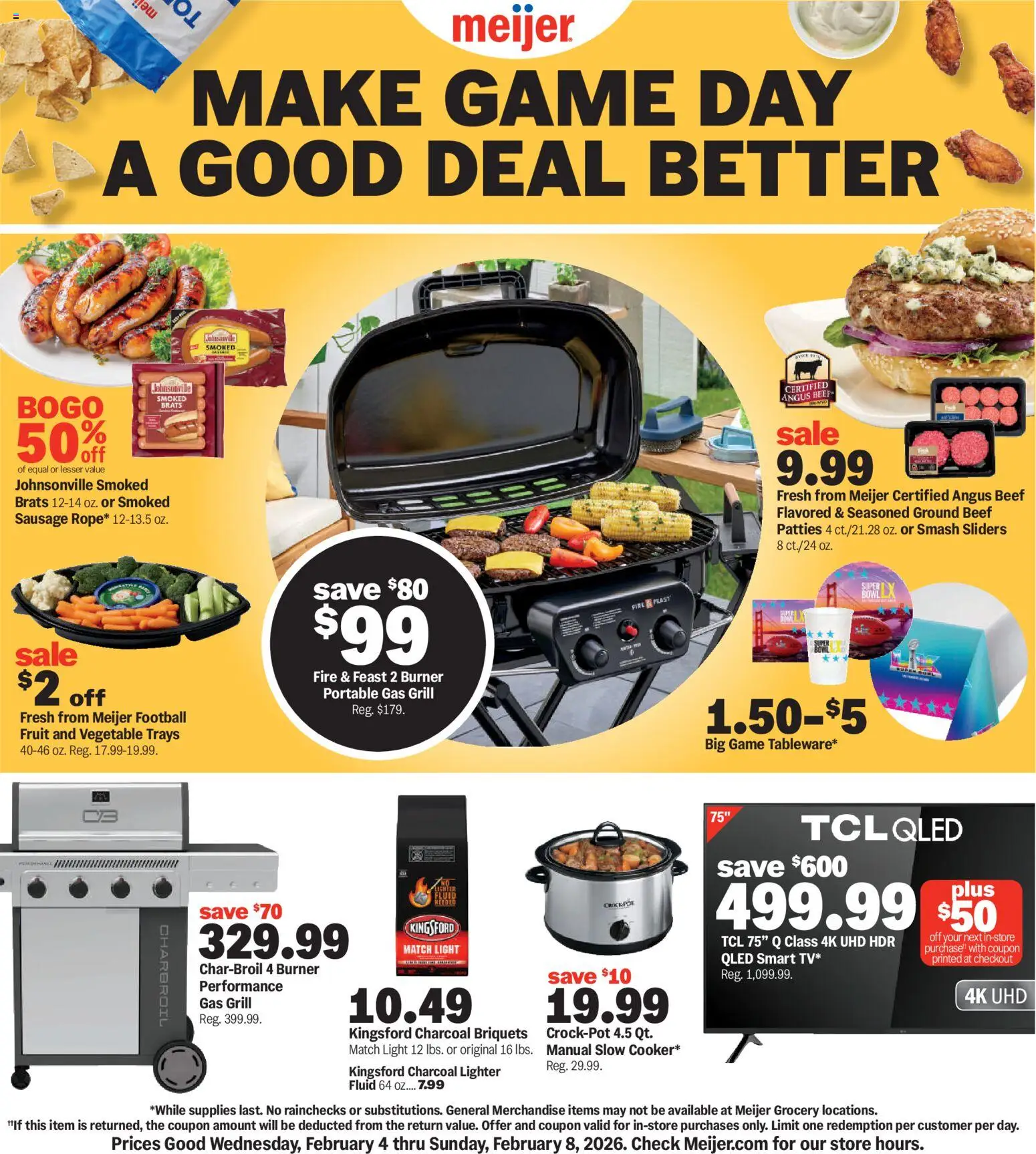 Ad Preview of Meijer Make Game Day a Good Deal Better from 02/04/2026