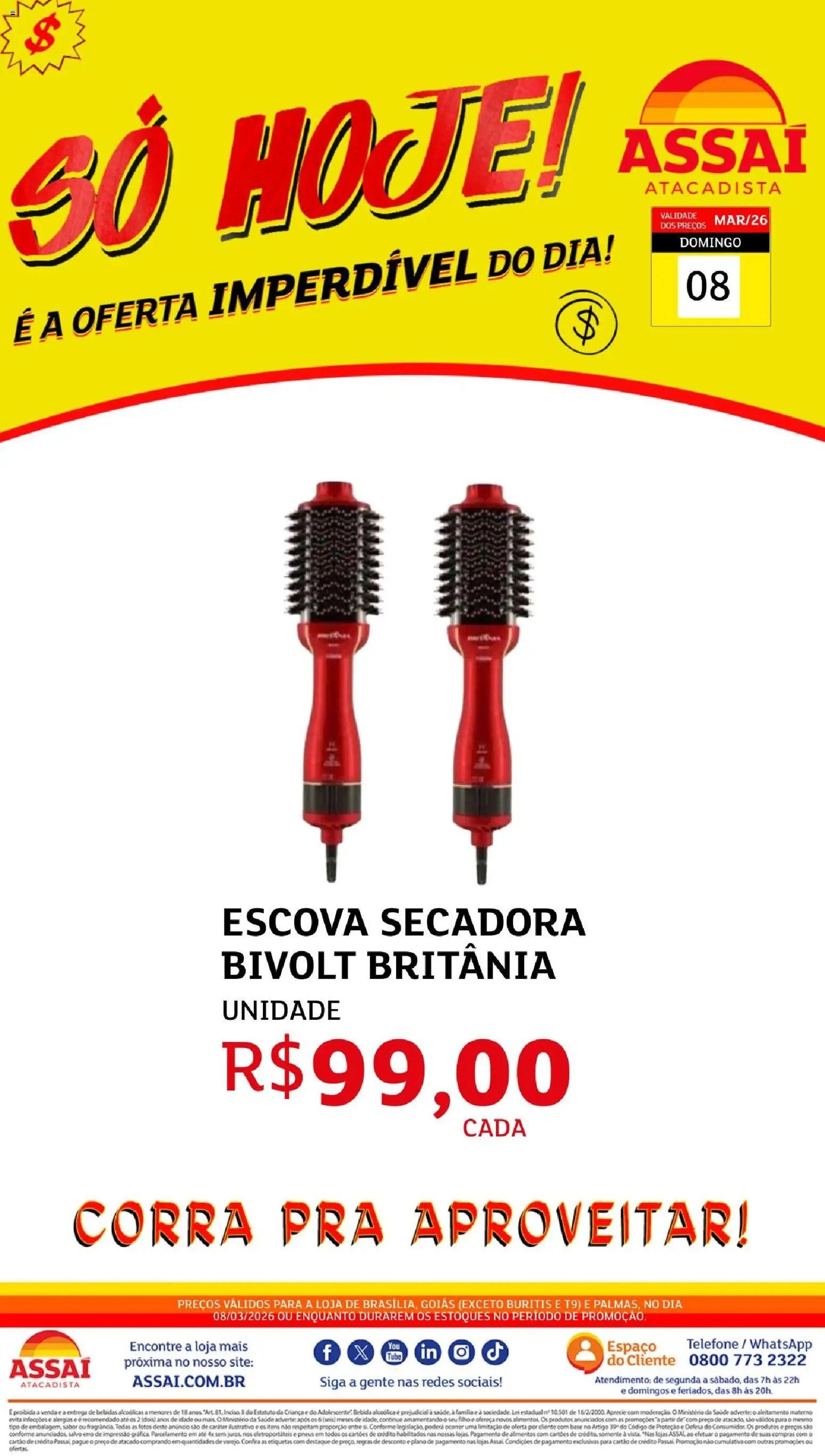 Pré-Visualização do folheto "Assaí Atacadista ofertas - DF" da loja Assaí Atacadista válido a partir de 08/03/2026