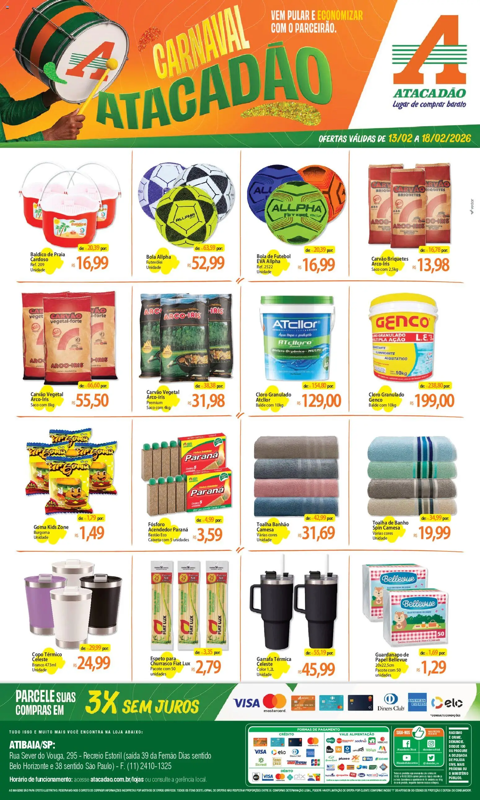 Pré-Visualização do folheto "Ofertas - SP" da loja Atacadão válido a partir de 13/02/2026