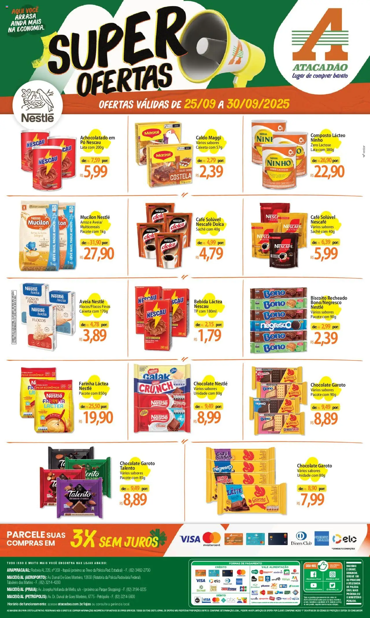 Atacadão folheto "Ofertas - AL" válido a partir de 25/09/2025 - número de página 1