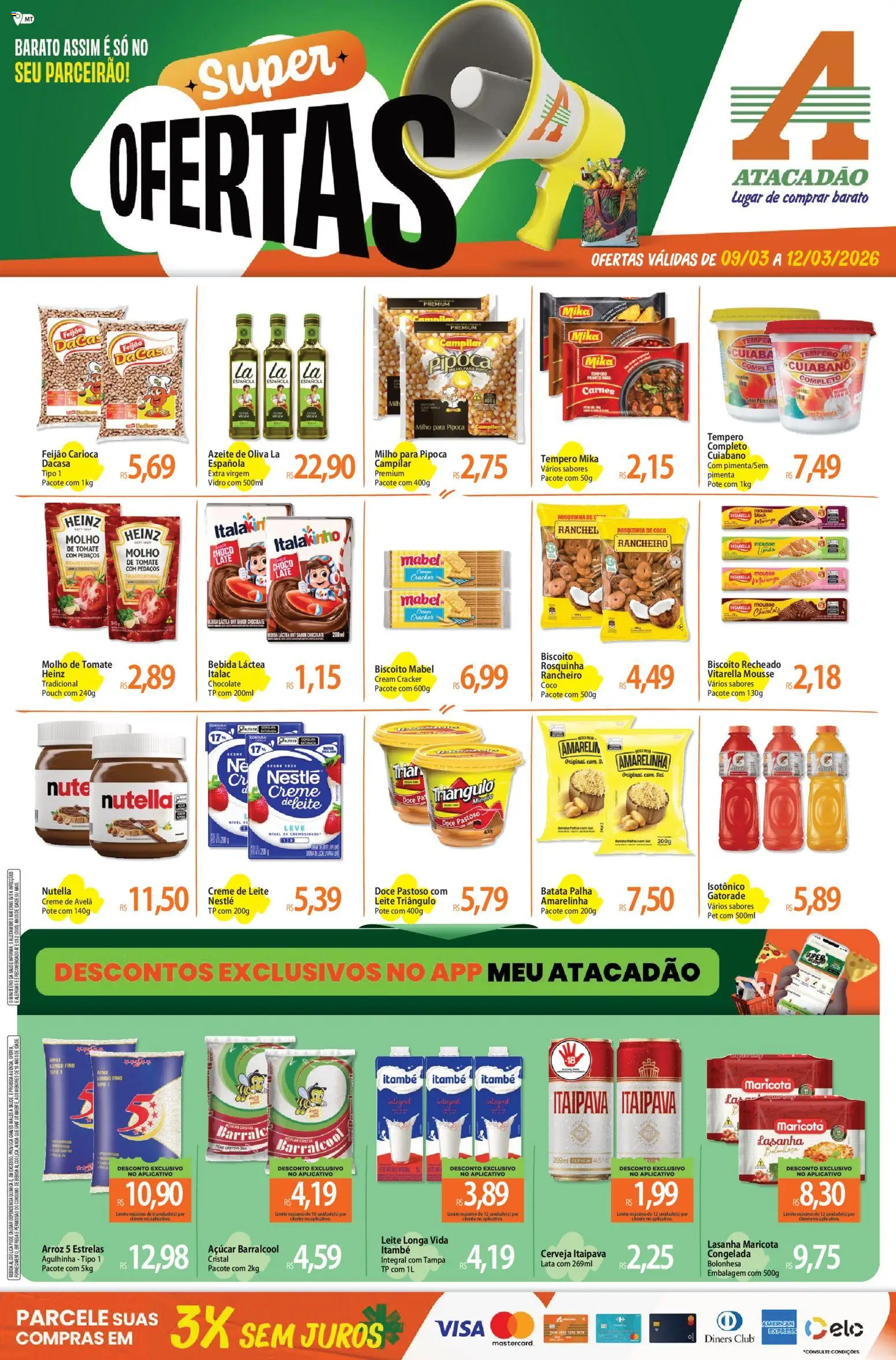 Pré-Visualização do folheto "Atacadão ofertas - MT" da loja Atacadão válido a partir de 09/03/2026