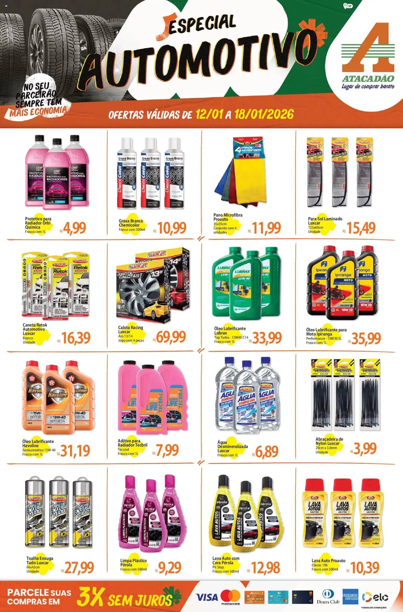 Pré-Visualização do folheto "Ofertas - SP" da loja Atacadão válido a partir de 12/01/2026